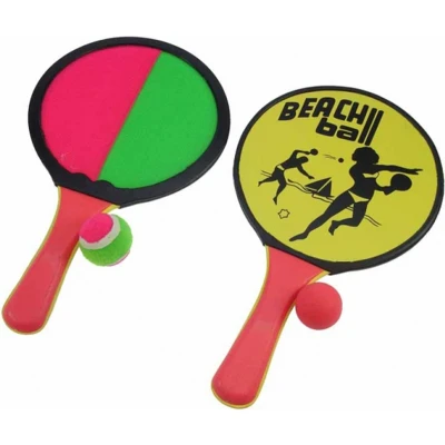 Afbeelding van Beachball set hout 2 in 1 04207