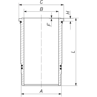 Afbeelding van MAHLE ORIGINAL 439 WN 02 01 Cilindervoering
