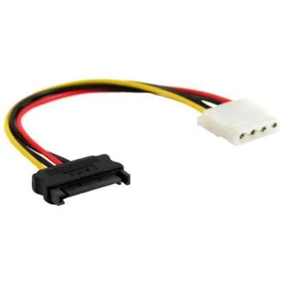 Image de Câble adaptateur d&#039;alimentation InLine® SATA 15 broches femelle à 4 mâle 0.3m
