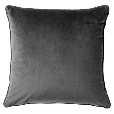 Afbeelding van Dutch Decor FINN Kussenhoes 45x45 cm velvet effen kleur Charcoal Gray antraciet