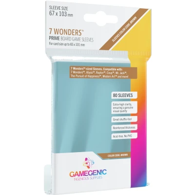 Afbeelding van Gamegenic Prime Board Game Sleeves Brown 67 x 103 (80 stuks)