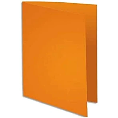 Afbeelding van Exacompta Ref. 330007E verpakking van 100 stuks Super 210 g/m² in pastelkleuren PEFC gecertificeerde dossiermappen afmetingen 24 x 32 cm voor A4 formaat kleur: oranje