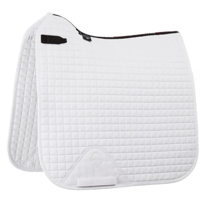 Image de LeMieux Tapis de Selle Prosport Plain Square D Ring DR Blanc S/M