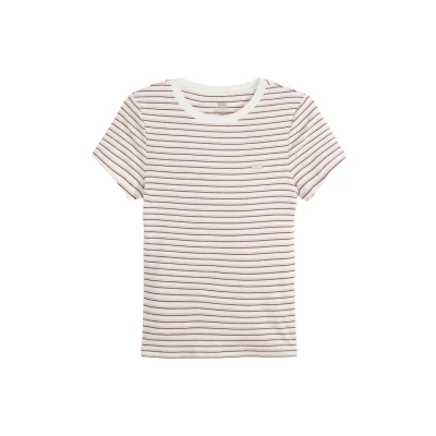 Afbeelding van Levi&#039;s Essential Housemark T shirt Women&#039;s M Roze / Gianna Stripe Zephyr