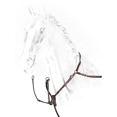 Image de Equiline Collier de Chasse Marron Cob