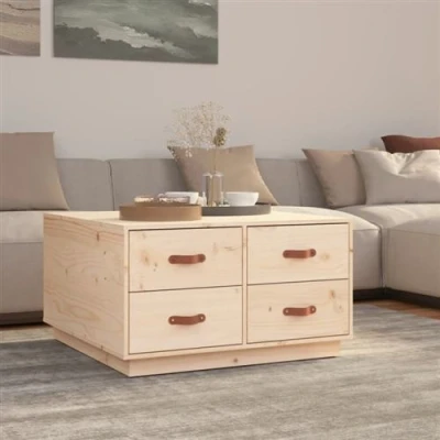 Afbeelding van Salontafel 80x80x45 cm massief grenenhout