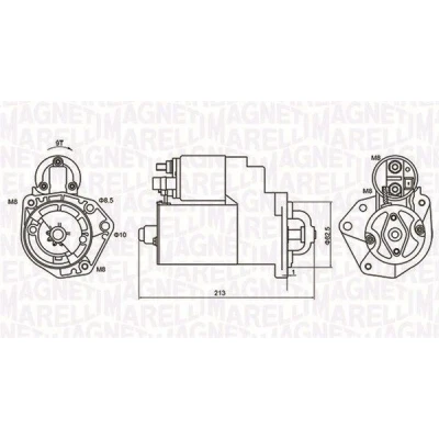Afbeelding van MAGNETI MARELLI 063720880010 Startmotor 12 1,1 9 SEAT: Córdoba I Saloon, Ibiza 2