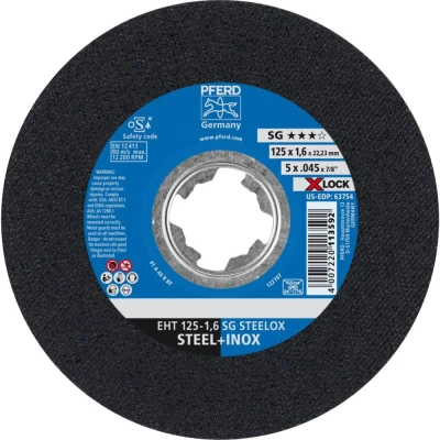 Afbeelding van PFERD SG STEELOX 61341123 Doorslijpschijf recht 125 mm 25 stuk(s) RVS, Staal