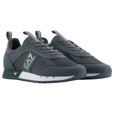 Afbeelding van EA7 Emporio Armani Laces Unisex Sneakers laag, Maat: 43 1/3, Silver Imitatieleer/ textiel