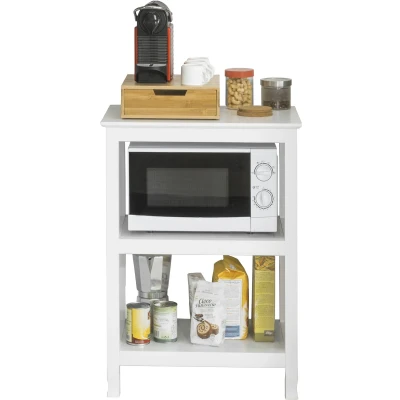 Afbeelding van SoBuy® FSB18 W consoletafel, presentatietafel, bankpunt, bijzettafel met 2 legplanken, wit