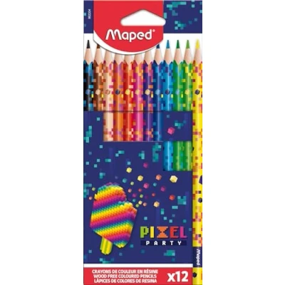 Afbeelding van Kleurpotlood maped pixel party Set a 12 kleuren stuk