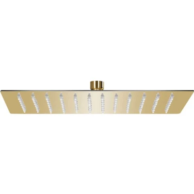 Afbeelding van Regendouchekop rechthoekig 30x20 cm roestvrij staal goudkleurig