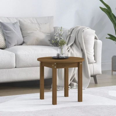 Afbeelding van Salontafel Ø 45x40 cm massief grenenhout honingbruin