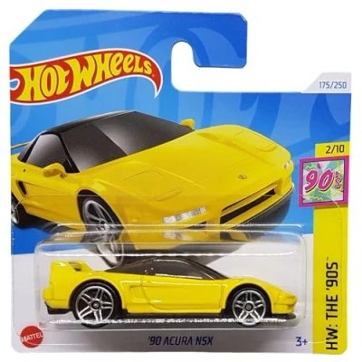 Afbeelding van Hot Wheels &#039;90 Acura NSX HW: The 90&#039;s 2/10 HTB04 Korte kaart Geel Mattel 2024 1:64