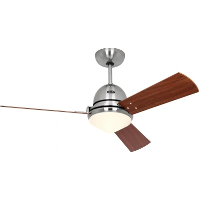 Afbeelding van CasaFan Libeccio Plafondventilator 83 W (Ø x h) 142 cm 485 mm Chroom (geborsteld)