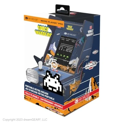 Image de Console rétrogaming Just For Games Micro Player PRO Space Invaders Noir et Orange