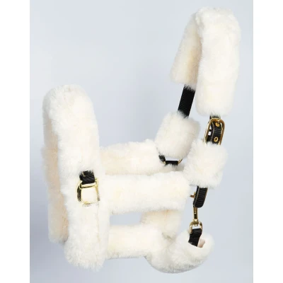 Image de Harrys Horse Furry halster cover creme maat:cob