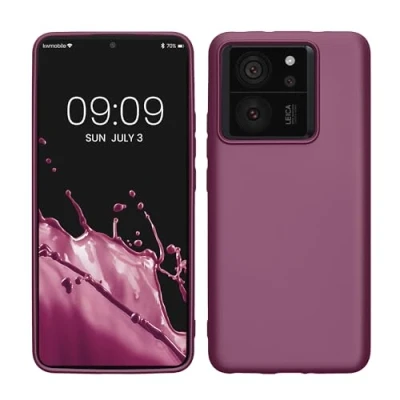 Afbeelding van kwmobile telefoonhoesje geschikt voor Xiaomi 13T / Pro Hoesje smartphone Back cover in metallic lila