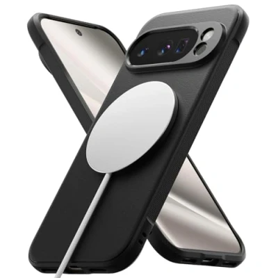 Afbeelding van Ringke beschermhoes compatibel met Google Pixel 10 Pro [Onyx magnetic] magnetisch, schokbestendig, flexibel, ultradun, zacht, bumper, duurzaam, voor Case accessoires, zwart