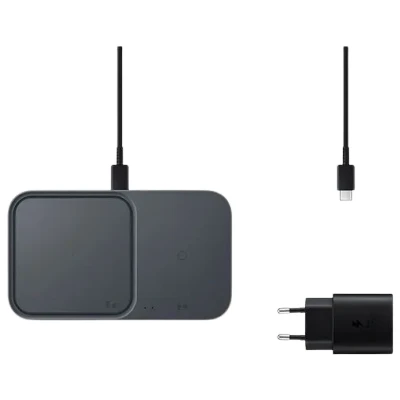 Afbeelding van Samsung EP P5400 Dual Draadloze Oplader 15W Met Adapter Zwart