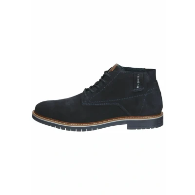 Afbeelding van bugatti Veterboots Dark blue, Heren, Maat: 44, blue Veloursleer