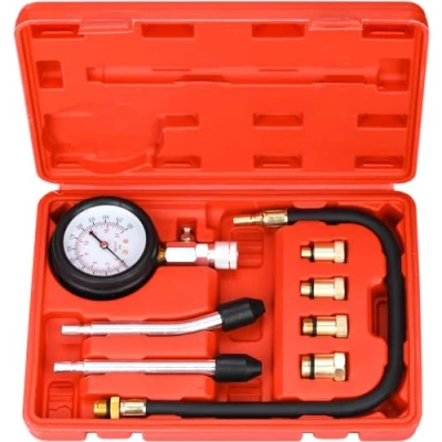 Afbeelding van HATANSE Benzinetester met bougiemeter en 4 adapters M10 M12 M14 M18 0 20 bar of 300 psi voor auto, vrachtwagen, motorfiets
