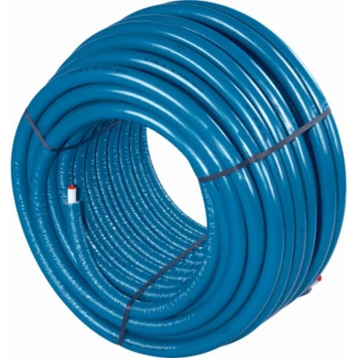 Afbeelding van 16mm x 2,00 Lengte: 100 meter Blauw geïsoleerd 4mm Unipipe Alu/Pex. Artikelnr: 1063553