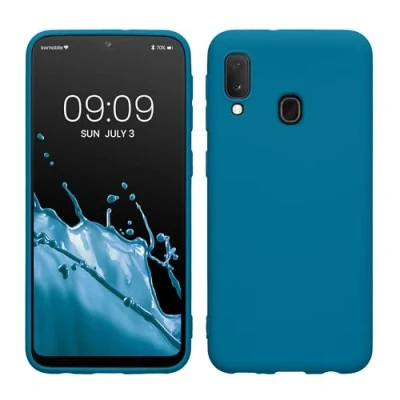 Afbeelding van kwmobile telefoonhoesje geschikt voor Samsung Galaxy A20e Hoesje smartphone Back cover in Caribisch blauw