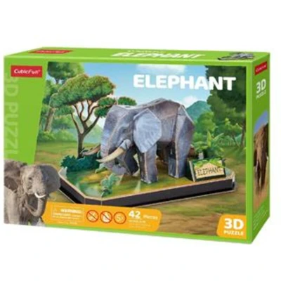 Afbeelding van Cubic Fun 3D Puzzel Olifant 1 stuk