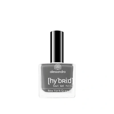 Afbeelding van alessandro New York Grey Hybride nagellak, eenvoudig grijs, in 3 stappen, perfecte nagels, zonder led, houdt tot 10 dagen, 8 ml