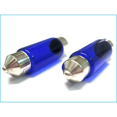 Afbeelding van CARALL Set van 2 halogeenlampen 12 V wit xenon effect (T11, C5W, 36mm, SV8.5, 12V, 5W)