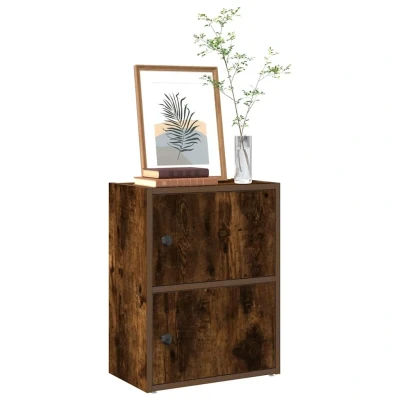 Afbeelding van vidaXL Boekenkast 40x24x52 cm bewerkt hout gerookt eikenkleurig