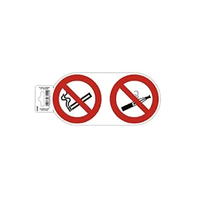 Image de Panneau adhésif interdit de vapoter et fumer Exacompta