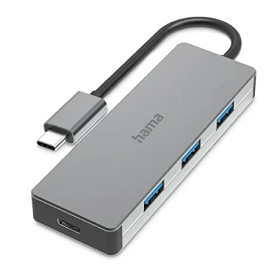 Image de Hama Hub USB C, 4 ports, 3 .2 Gen2, 10 Gbit/s, alu