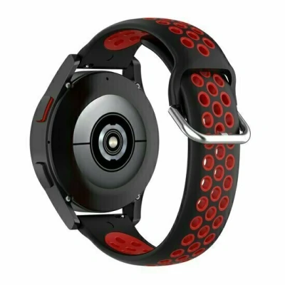 Afbeelding van Siliconen sportbandje met gesp Zwart + rood Xiaomi Redmi Watch 5 Active / Lite