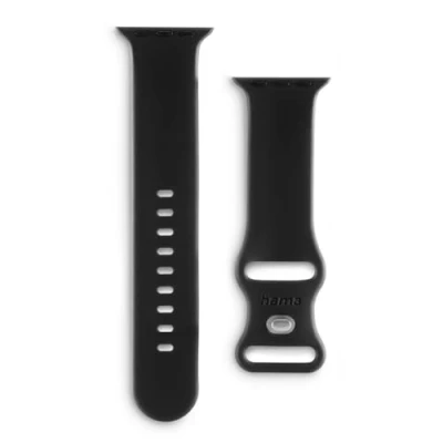 Afbeelding van Hama Fantastic Feel polsband voor Apple Watchh 38/40/41mm Zwart Flexibel bandje