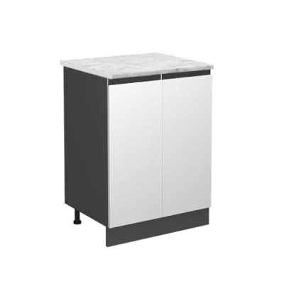 Afbeelding van Vicco Keukenonderkast R Line, Wit/Antraciet, 60 cm WB Marmer