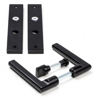 Afbeelding van Deurkruk met wc sluitingsschild Impresso Redhill 63 mm (Aluminium, Zwart)