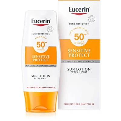 Afbeelding van Eucerin Sensitive Protect Sun lotion Extra Light SPF 50+ 150 ml