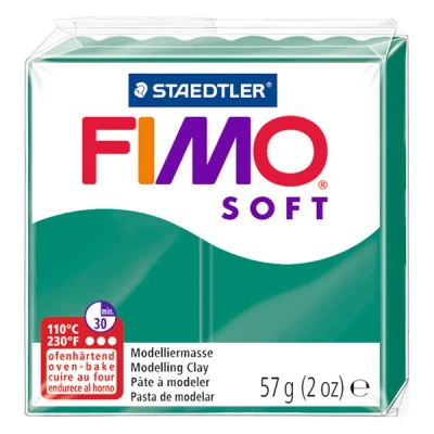 Image de Staedtler pâte a modeler fimo soft 56g vert émeraude