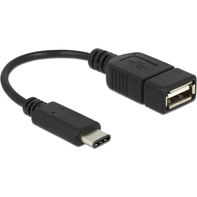 Afbeelding van Delock USB kabel 2.0 C stekker, A bus 0.15 m Zwart 65579