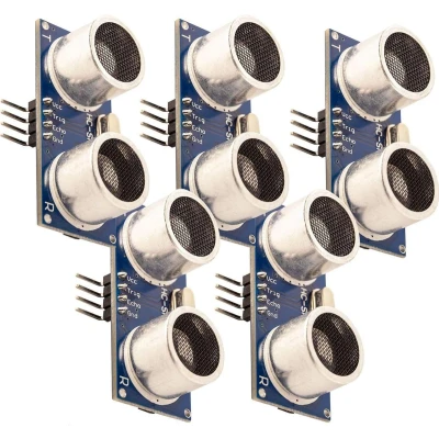 Afbeelding van AZDelivery 5 x HC SR04 Ultrasone Module Rangefinder Sensor compatibel met Arduino en Raspberry Pi inclusief E Book!