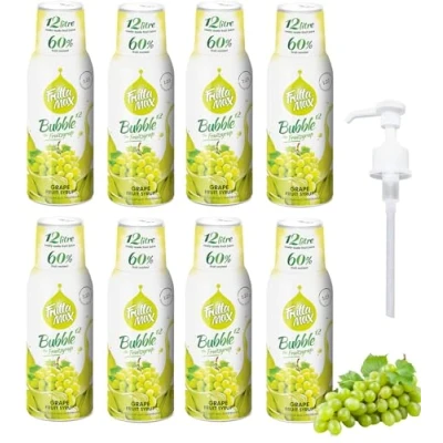 Afbeelding van 8 x FruttaMax Fruitsiroopconcentraat Minder suiker met 60% fruit geschikt voor soda machine (8 500 ml) druivenkorrels)