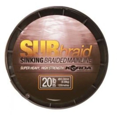 Afbeelding van Korda Gevlochten lijn Sub Braid Sinking Braided Mainline 20lb Maat : 450m 0.34mm 9.09kg