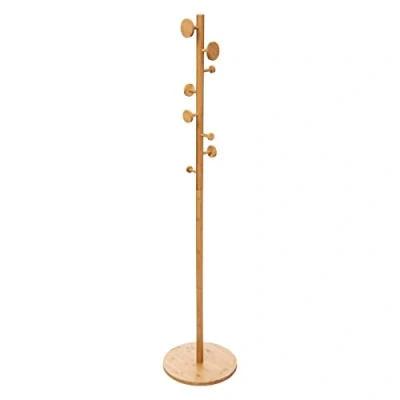Afbeelding van 5Five Staande kapstok bamboe vachtboom D38xH175cm 8 haken