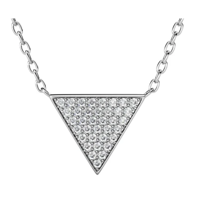 Afbeelding van Yolora Dames Ketting met Hanger en Kalpa Camaka Kristallen Zilver kleurig 18K Witgoud Verguld Cadeauverpakking Moederdag Cadeautje