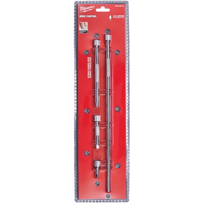 Afbeelding van MILWAUKEE 4932480637 Verlengingsset, steeksleutels 38, 76, 152, 356mm 4 6,3 (1/4&quot;)mm (inch)