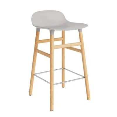 Afbeelding van Normann Copenhagen Form Barkruk Low 65 cm Eiken Warm Grijs