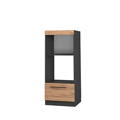Afbeelding van Vicco Hoge kast &quot;Fame Line&quot;, goud eiken / antraciet, 60 cm, open