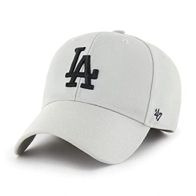 Afbeelding van 47 MLB Los Angeles Dodgers MVP Baseball Cap Unisex Logo Zwart Kleur Lichtgrijs, Grijs, One Size, grijs.